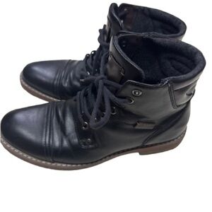 Black Leather Lace-Up Boots Target bought very comfy